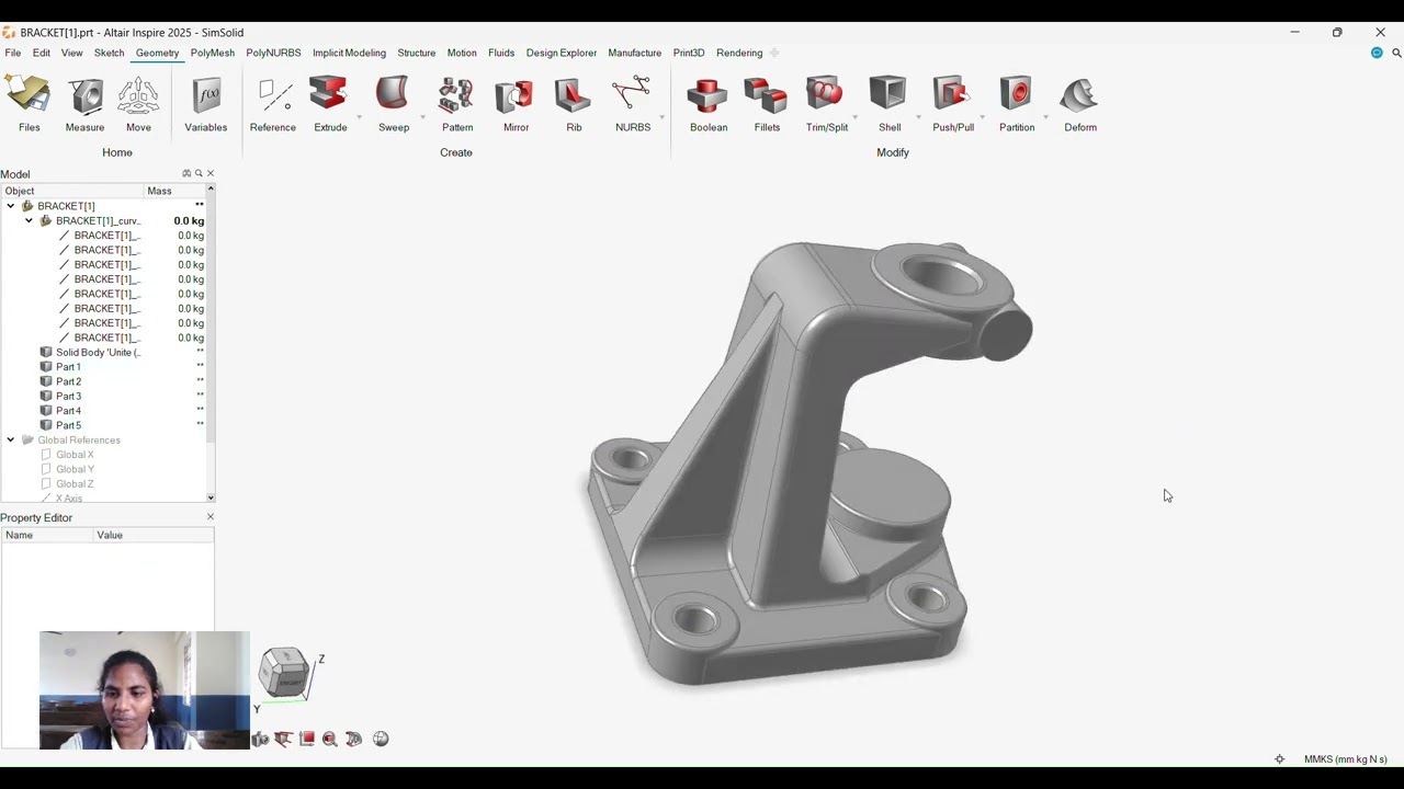 Structural Optimization of a Suspension Bracket using Altair Inspire Software by A Himavathi