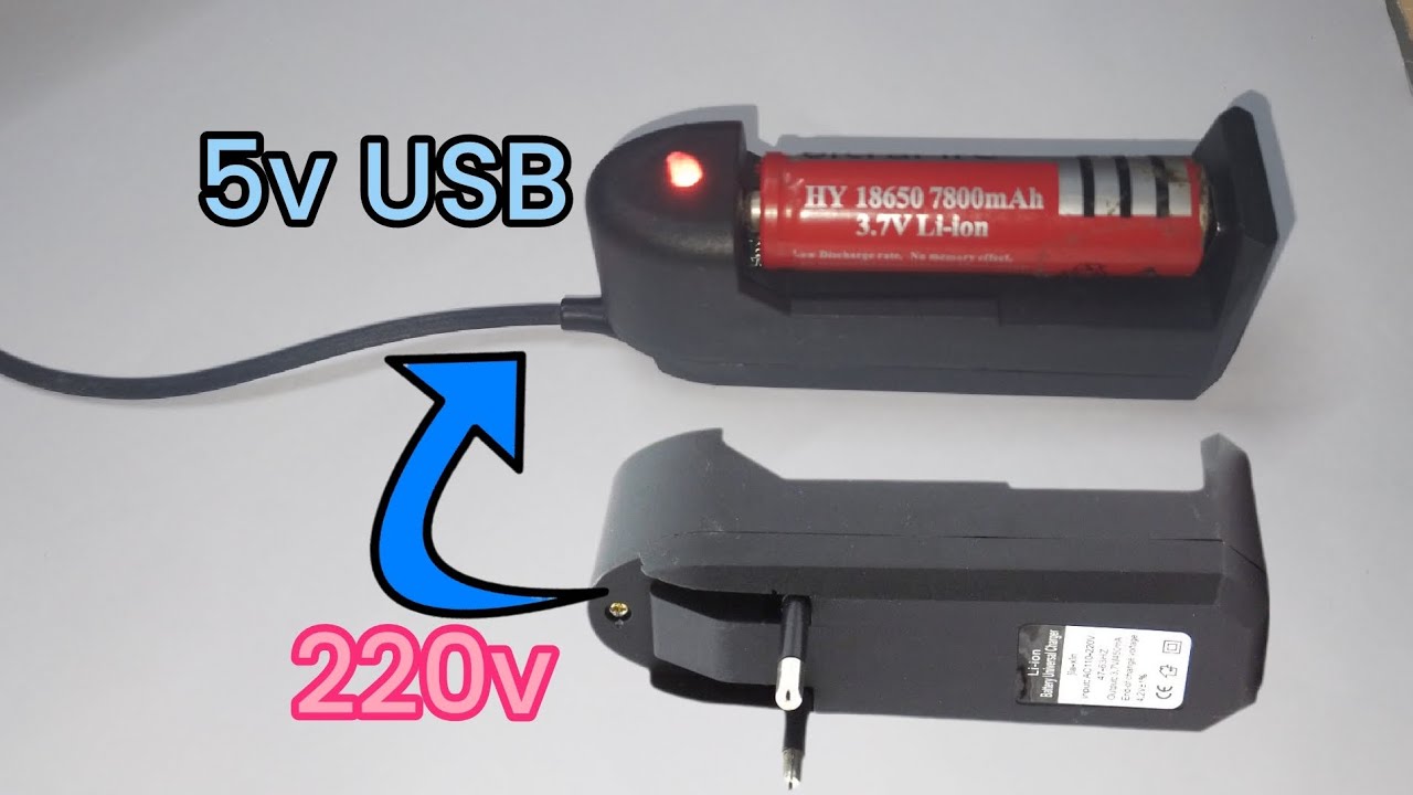 Led Torch Lithium Ion Battery Charger convert 220AC to 5Volt DC