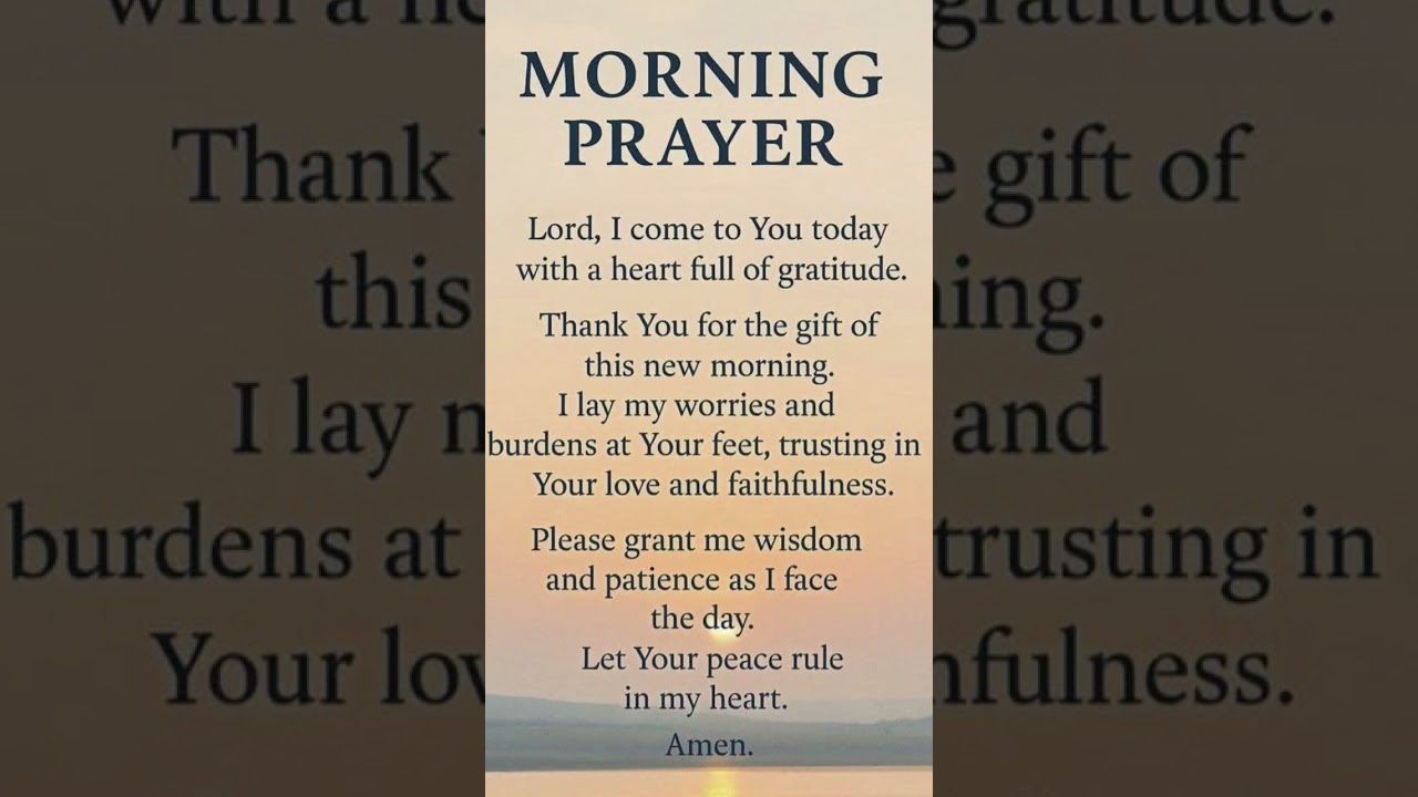 Morning prayer 