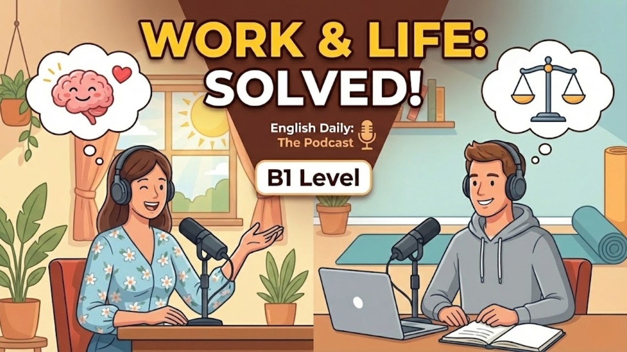 Real English Conversation: Work-Life Balance & Positivity | English Listening Practice (B1-B2)