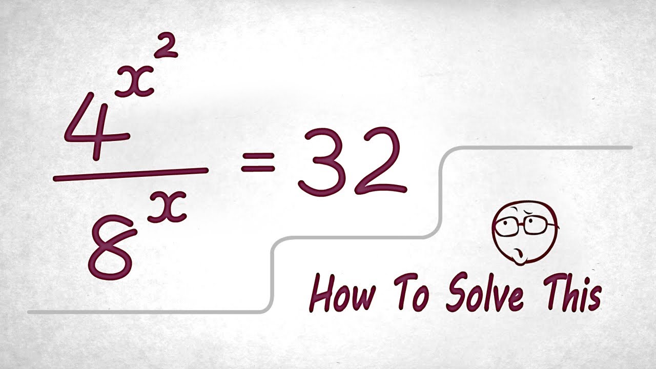 How do I Solve This #exponentialequation : #youtubemath (4^(x^2))/(8^x)=32 #solveforx #trickymaths