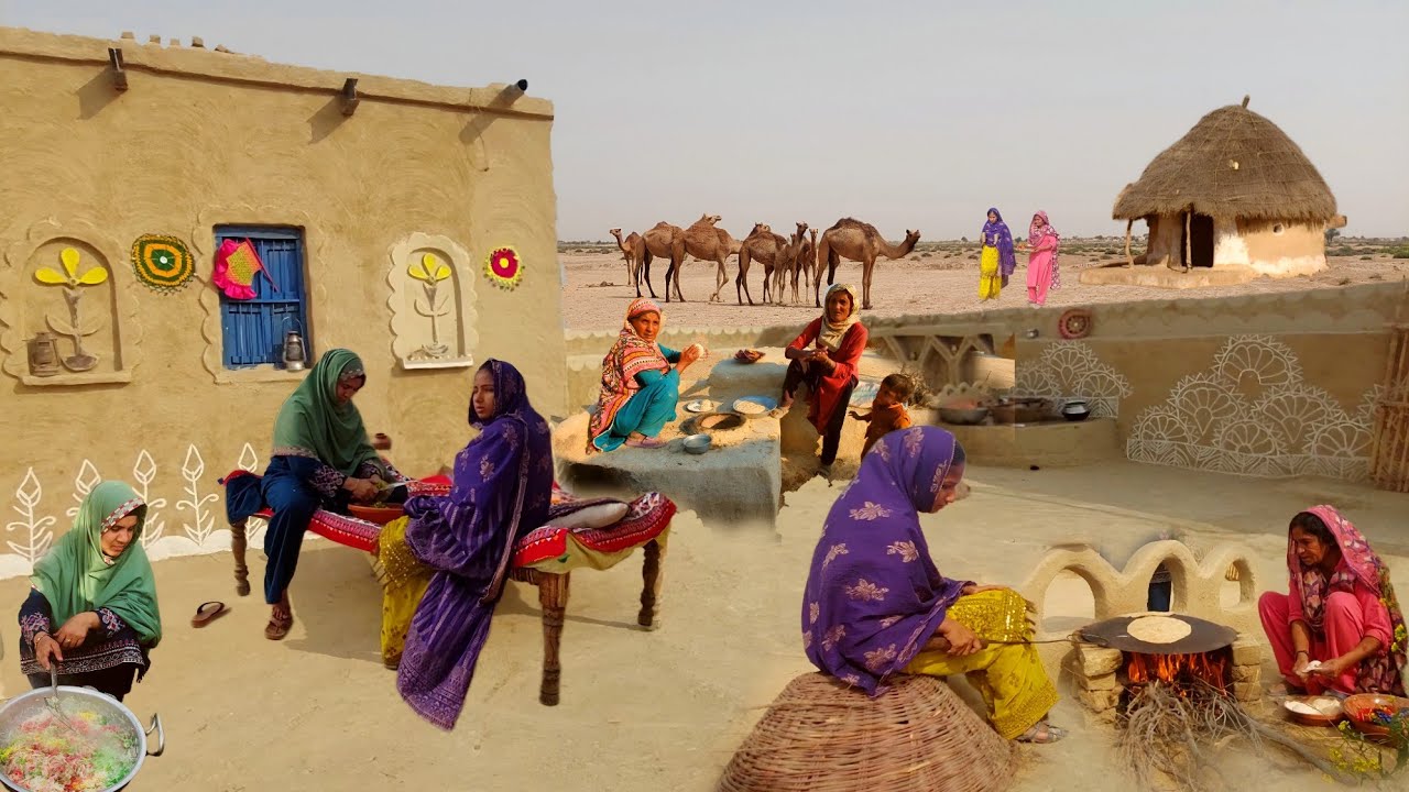 Village Women cooking Traditional Desert Food | Morning routine in winter. 