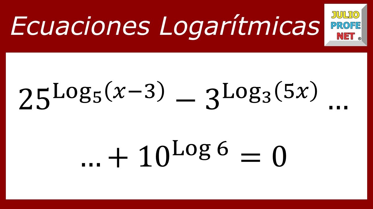 Ecuaciones logarítmicas | Ej. 7 #julioprofe