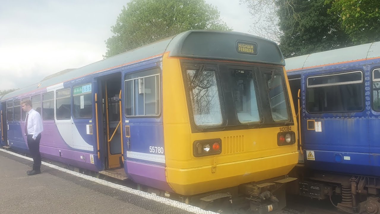 (lovely pacer sound) Onboard Ex Northern Class 142 Preserved rushden  transport museum 142084
