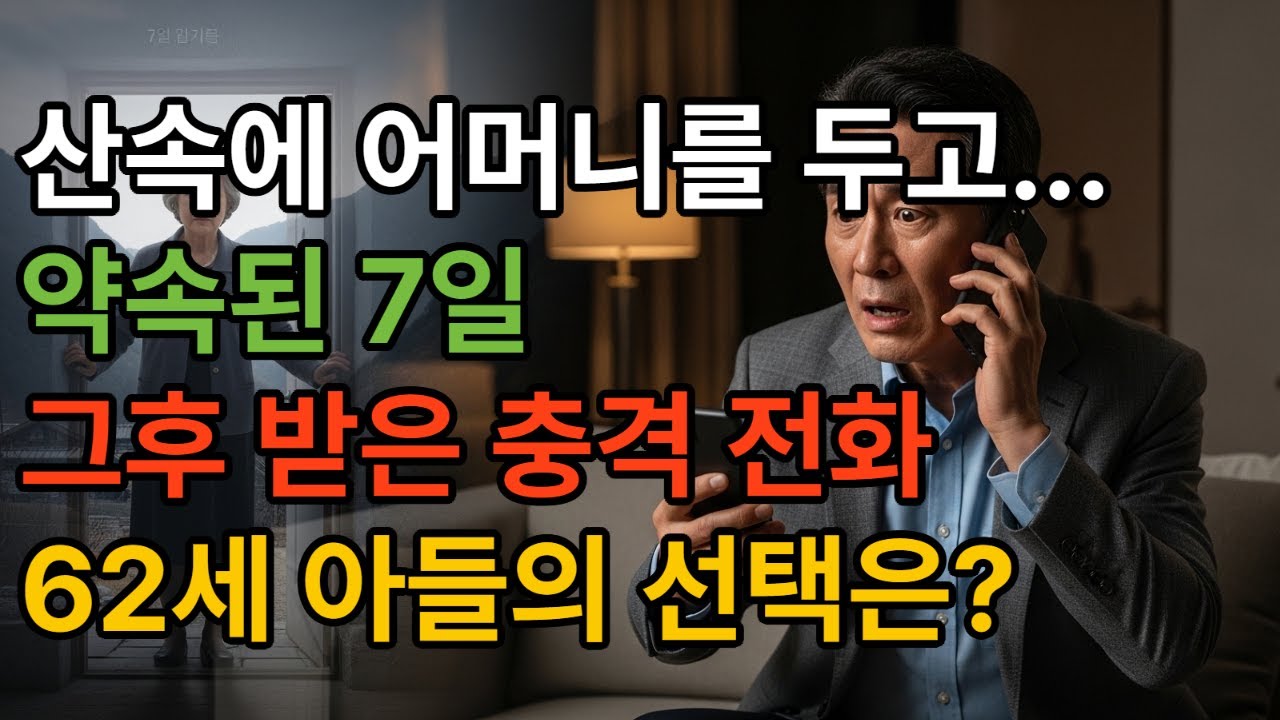 산속 집에 두고온 어머니,메모 한장 남기고 사라지셨습니다. 7일후 걸려온 충격 전화 한통...충격적인 진실이 밝혀집니다.