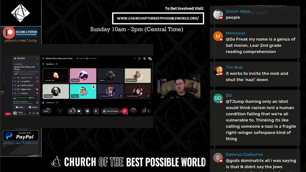 Theist Helpline/Philosophy Kindergarten (Church of the best possible World)