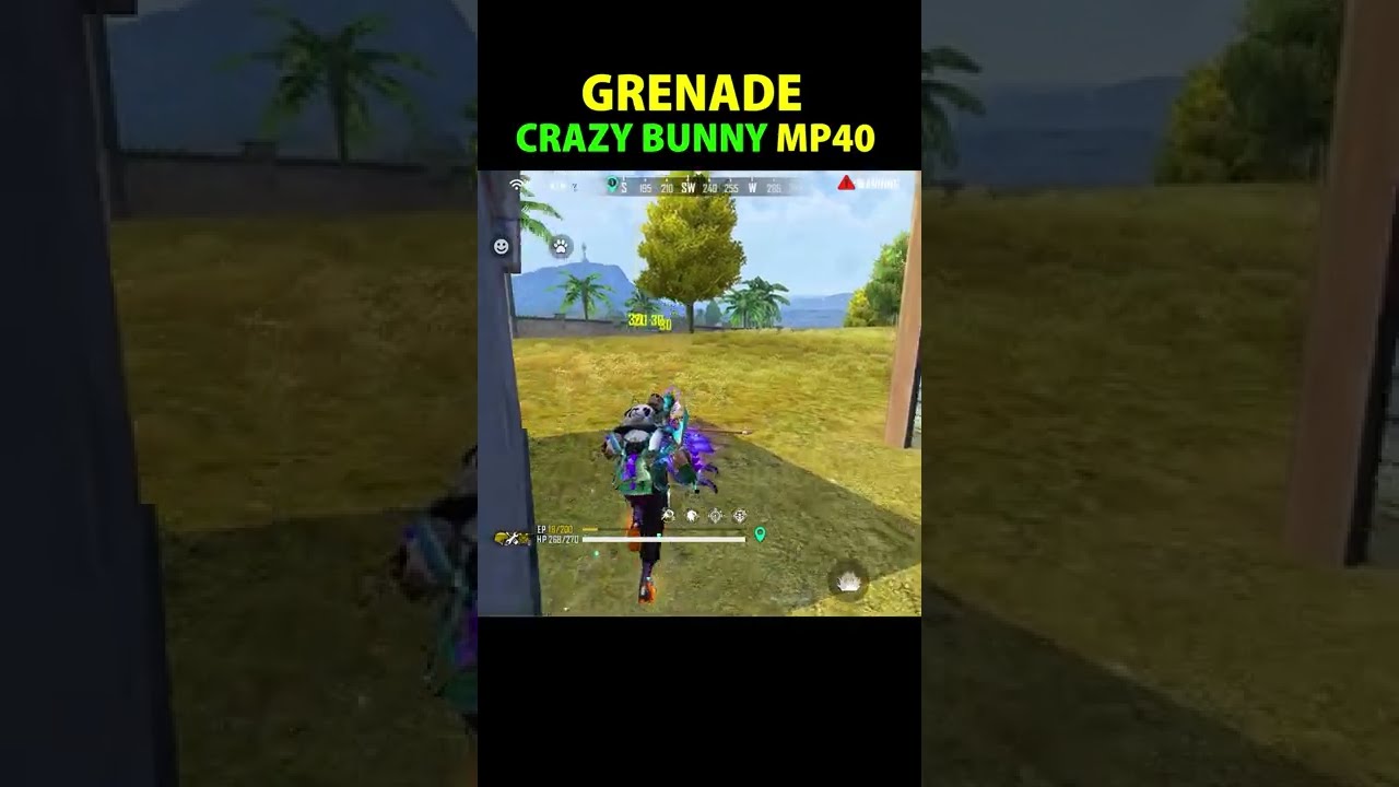 GRENADE and Crazy Bunny Mp40 Best Kill Moment - Garena Free Fire #Shorts #Short