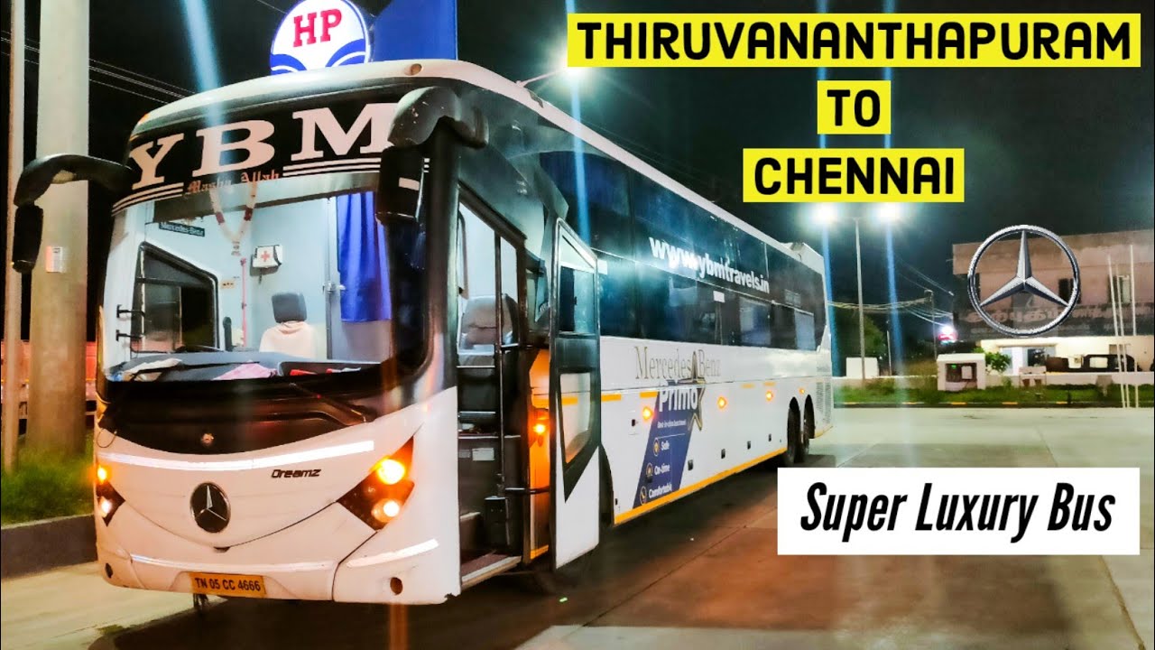 Trivandrum to Chennai bus vlog | MERCEDES BENZ MULTI-AXLE MG DreamZ Sleeper bus journey | Cabin ride