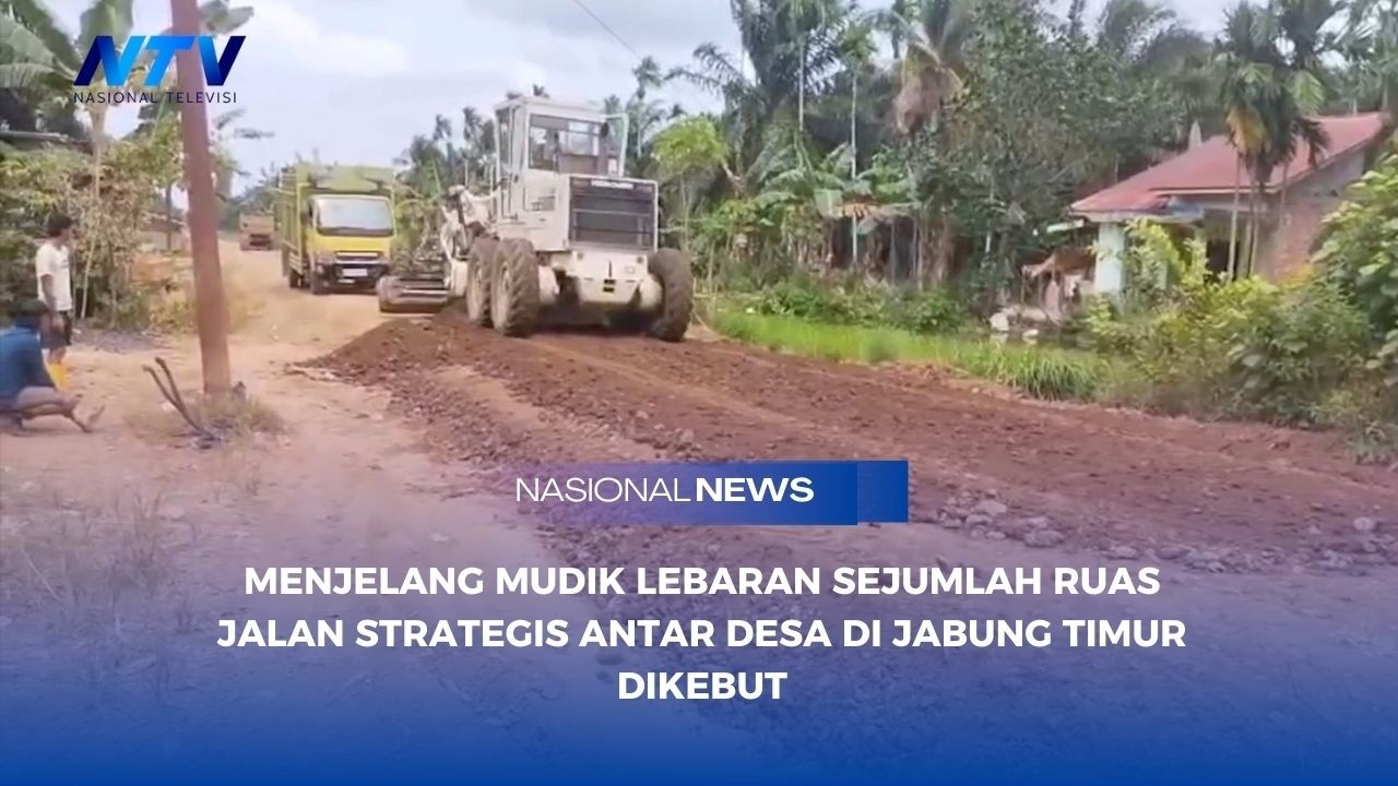 MENJELANG MUDIK LEBARAN SEJUMLAH RUAS JALAN STRATEGIS ANTAR DESA DI JABUNG TIMUR DIKEBUT