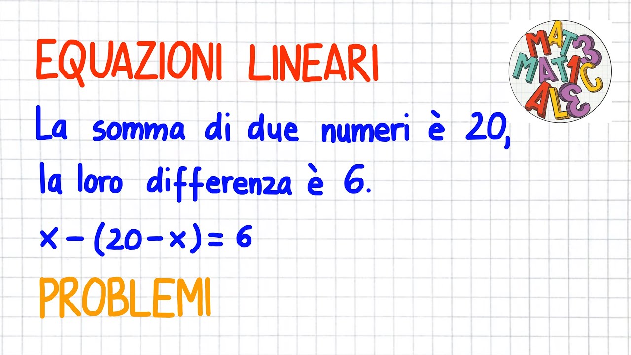 EQUAZIONI LINEARI - PROBLEMI 4 _ EL70