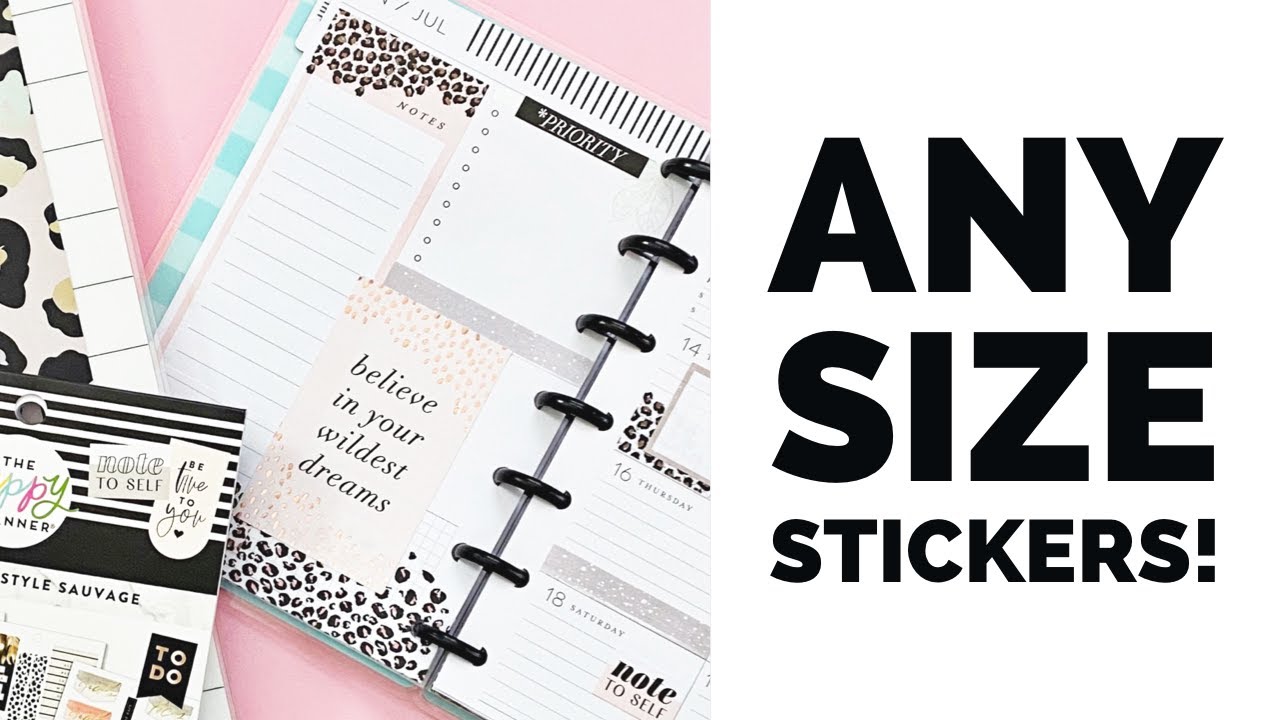 Plan With Me // How to Use Classic and Big Sized Stickers in a Mini Happy Planner // July 13-19