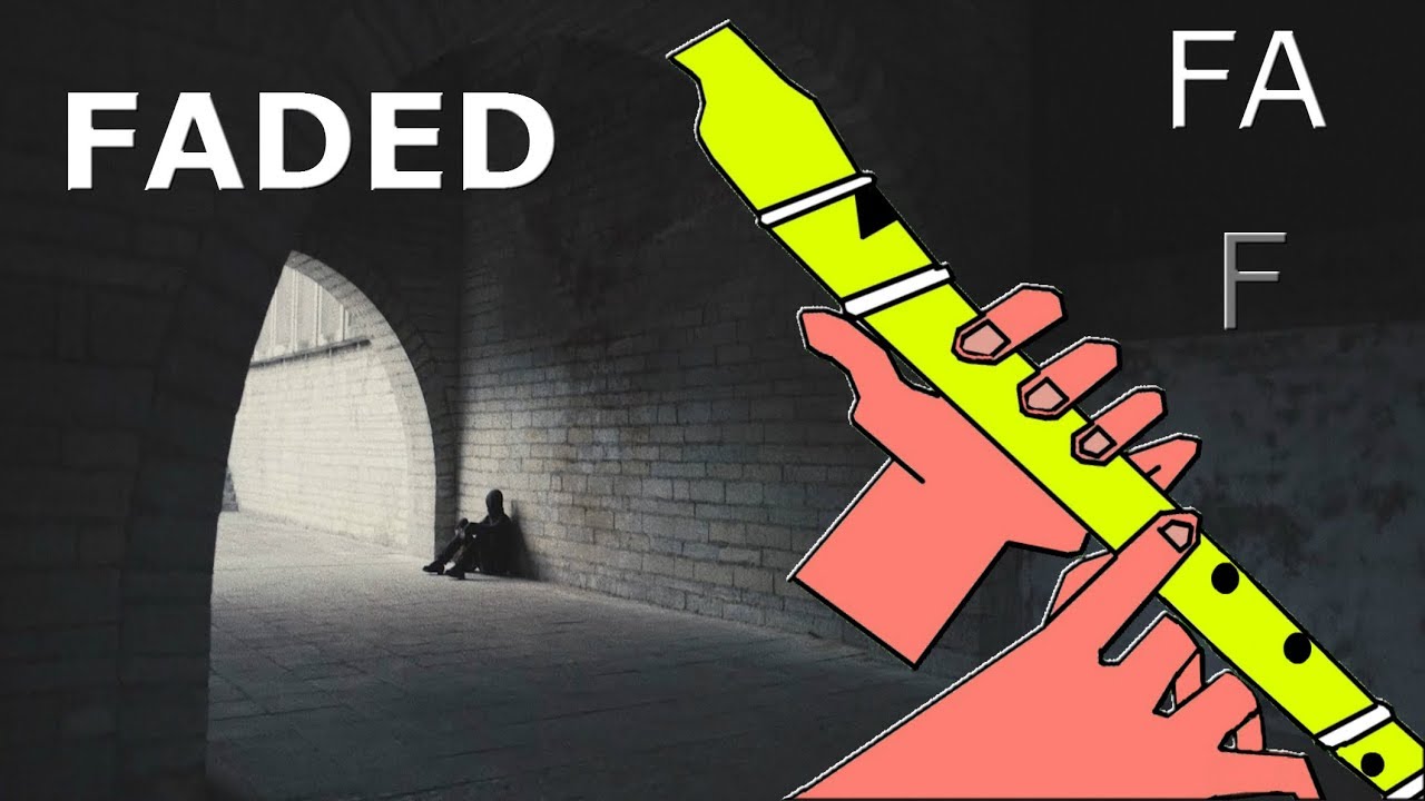 FADED / RECORDER / ALAN WALKER / FLAUTA DULCE FÁCIL / TUTORIAL CON ANIMACIÓN.