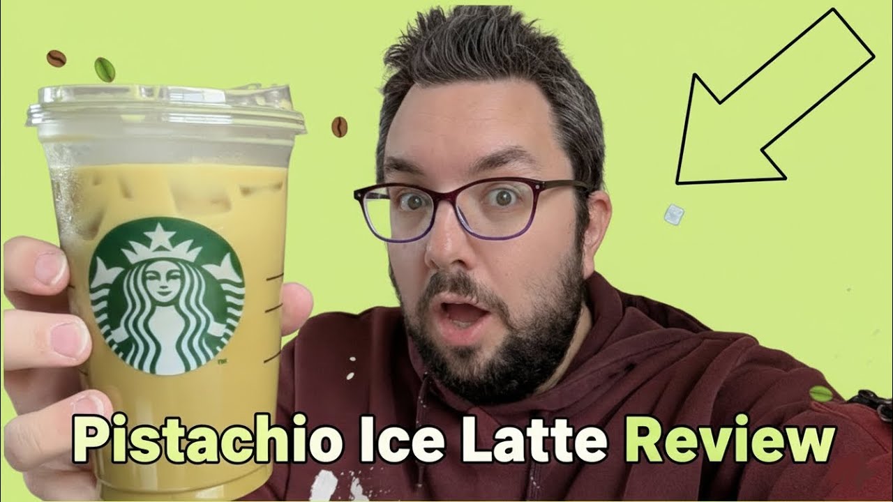 Обзор латте со льдом со вкусом фисташек и овсянки от Starbucks 💚💛