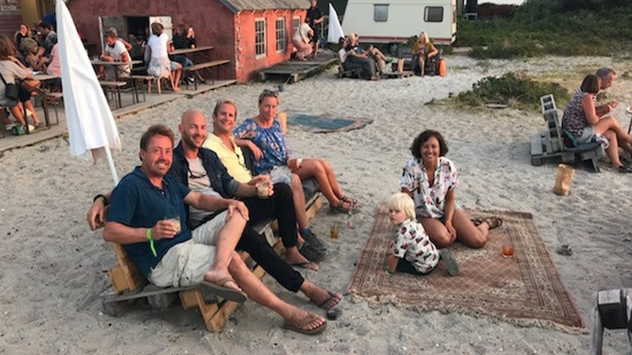 Lexi og Tom, Anholt 2018, sammen med Anna og Berit og Martin og Peter