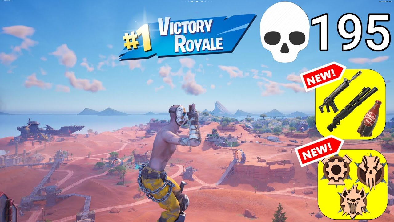 195 Elimination Solo Vs Squads Zero Build Gameplay (NEW Fortnite Chapter 5 Season3)