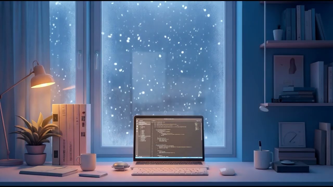 Winter Commit 🌙 Minimal Lofi for Focused Coding Sessions