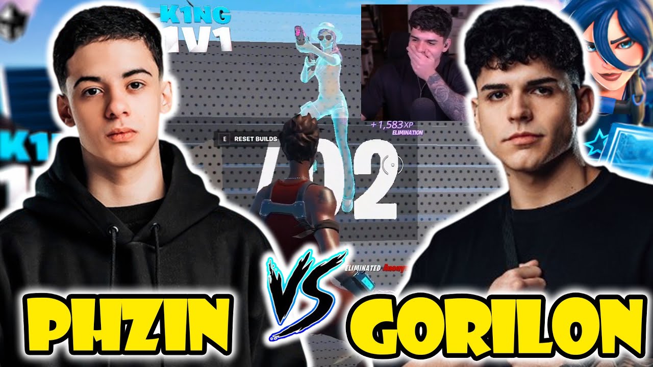 GORILON VS PHZIN 1V1🔥250 DE PING VS 30 DE PING | SE ENFRENTA EN EL MAPA DE K1NG Y ZONE WARS