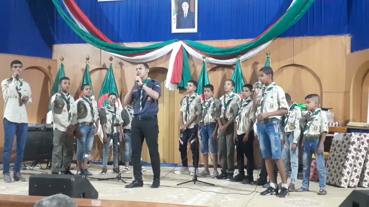 انشودة جزائري سلام من أداء فرقة فوج الحرية ورماس الحفل الولائي الرسمي بستينية الاستقلال بدار الثقافة