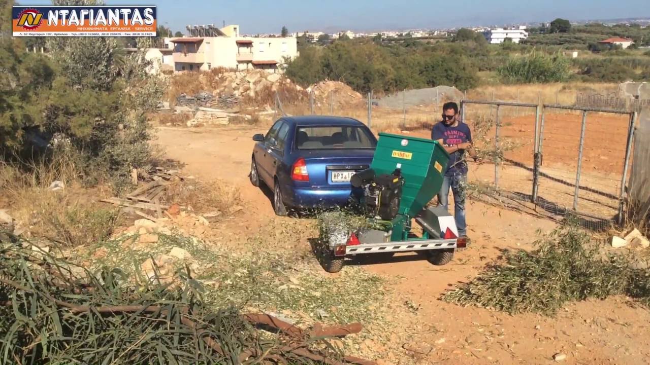 Θρυμματιστής Κλαδιών Γίγας σε τρέιλερ DAMAC 21HP Νταγιαντάς Α.Ε.Β.Ε