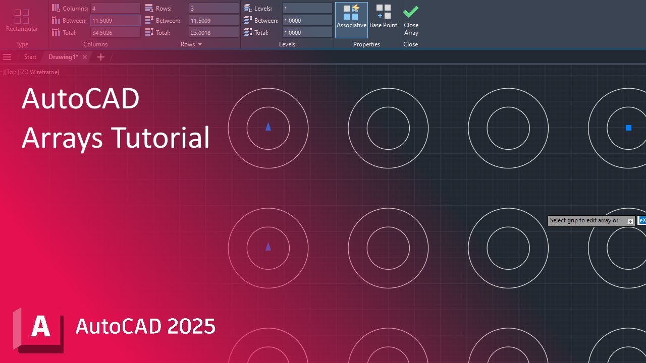 Учебное пособие по AutoCAD ARRAY для начинающих!