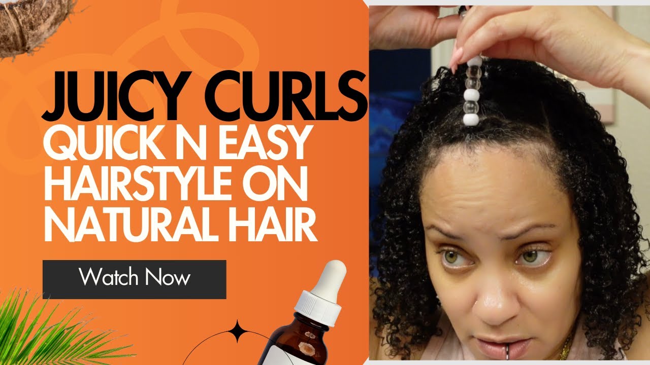 Let's do some super defined and juicy curls on natural hair | This hairstyle came out so cute!
