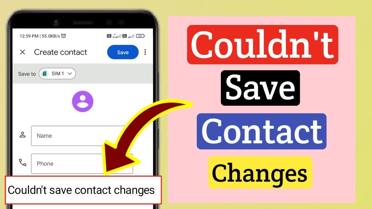 Fix Couldn't Save Contact Changes Problem Solved | Contact Not Add Emoji Problem | Contacts Problem