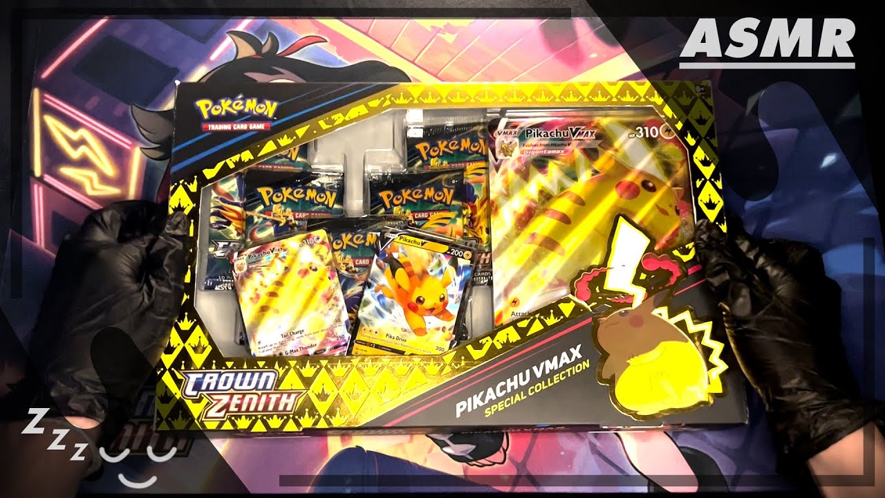 *ASMR* Crown Zenith Pikachu VMAX Box Opening⚡️💤