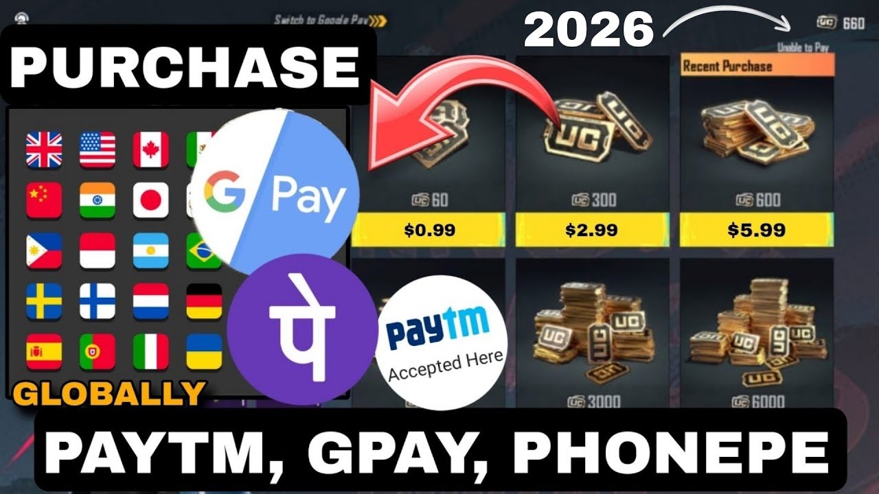 HOW TO PURCHASE UC IN PUBG MOBILE IN INDIA 😍 HOW TO BUY UC IN PUBG MOBILE