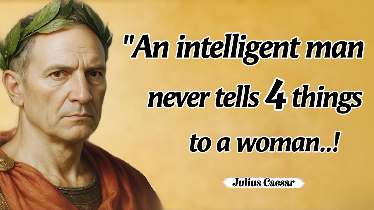 An Intelligent Man Never Tells 4 secrets To A woman | Julius Caesar Quotes With Deep Life lessons 