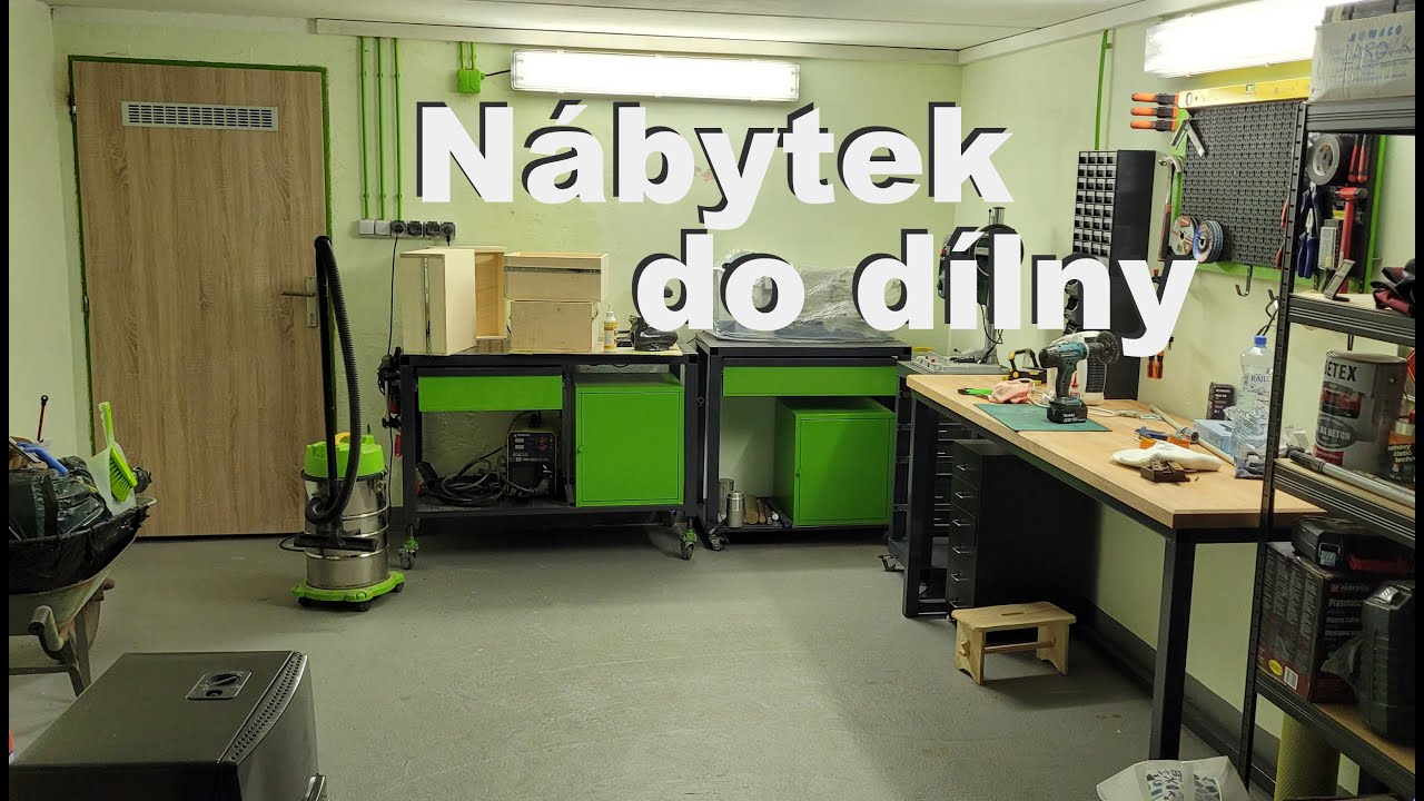 Stoly v garáži, vlastní výroba