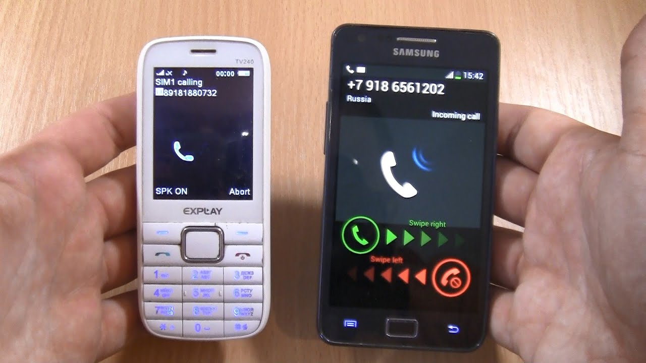 Incoming call & Outgoing call at the Same Samsung S2 Plus+Explay TV 240