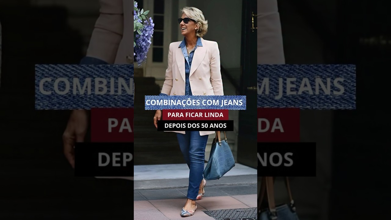 Combina&ccedil;&otilde;es com jeans ap&oacute;s os 50 anos