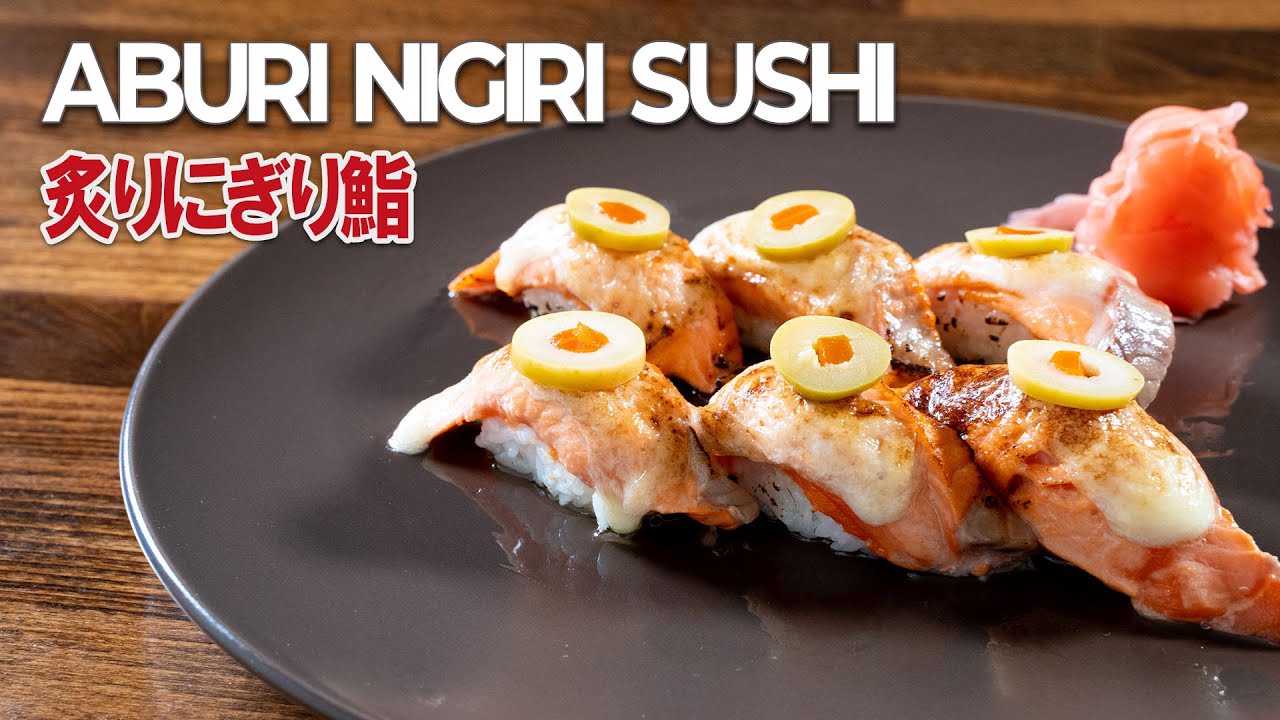 How to make Aburi nigiri sushi | salmon | recipe