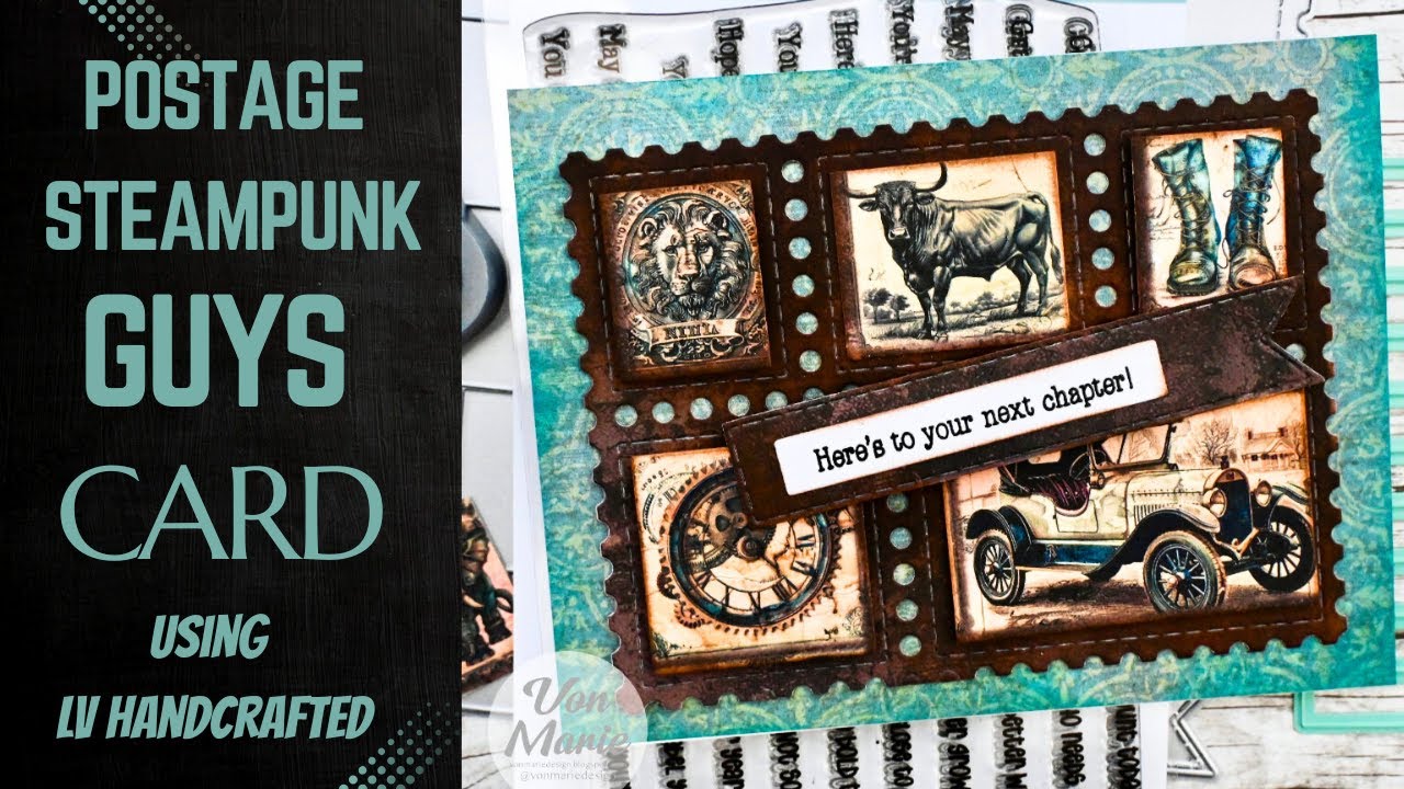 Steampunk Guys Card Using 