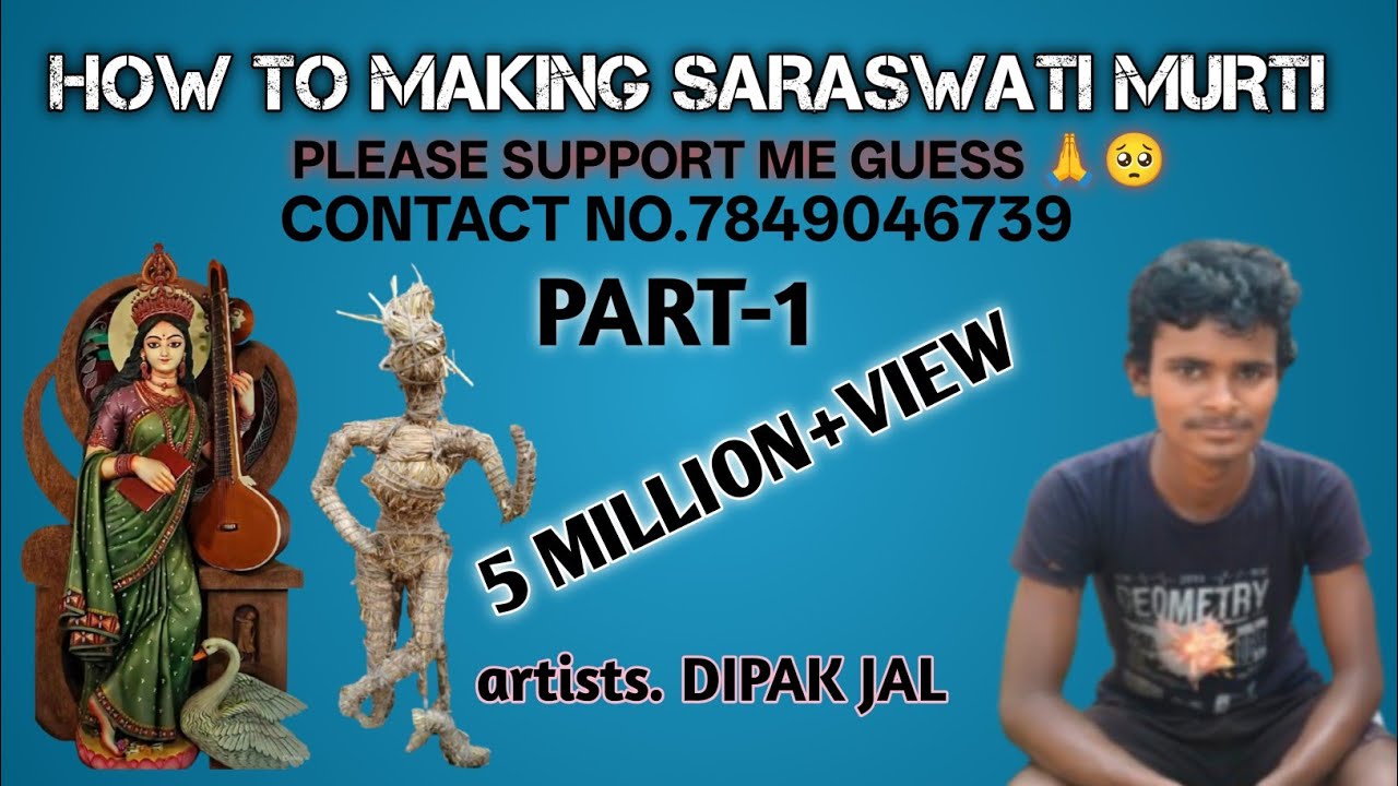ସରସ୍ବତୀ ମୂର୍ତ୍ତି କେମିତି ନିର୍ମାଣ କରିବା 🤔 | HOW TO MAKING A SARASWATI MURTI | CONTACT NO.7849046739🙏🥺🥹