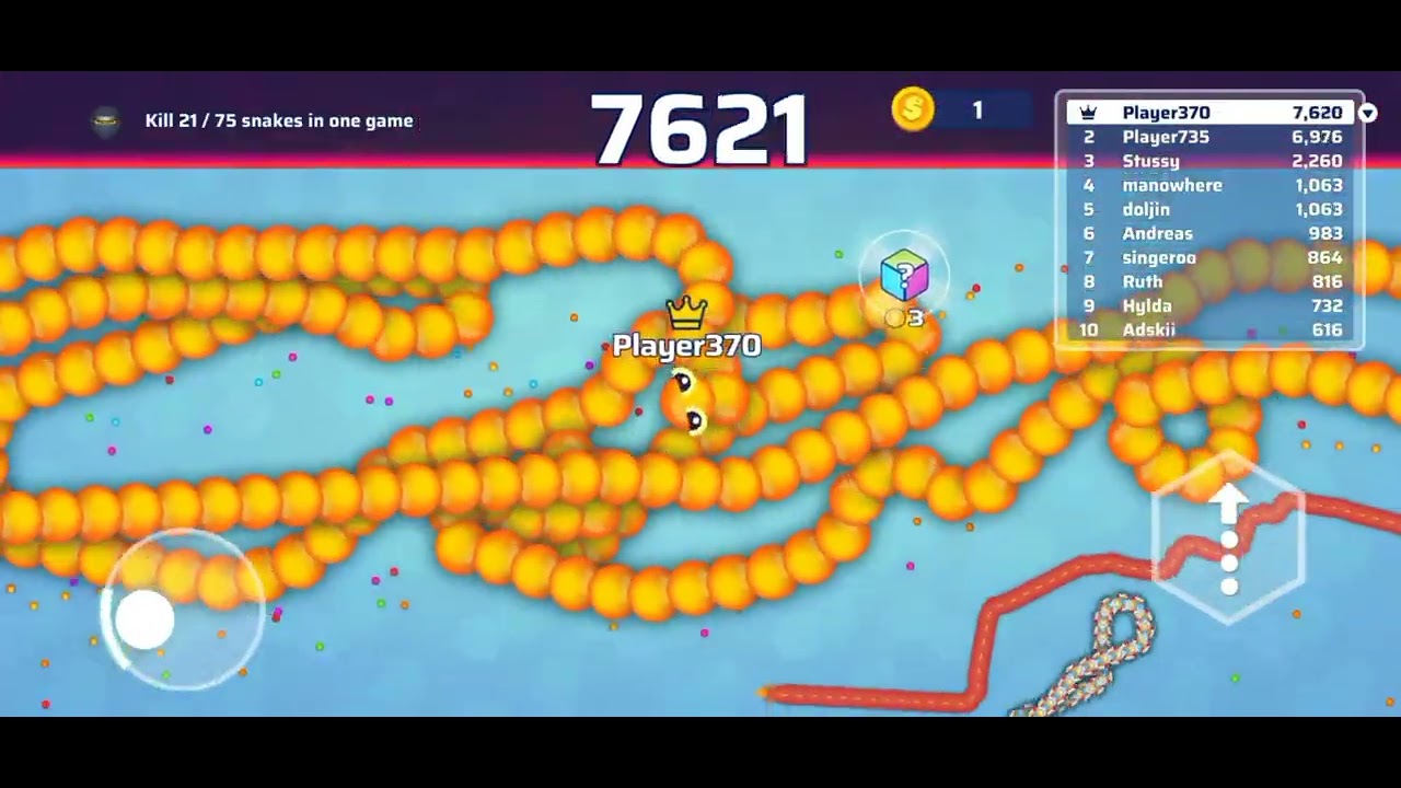 A big snake in snake Io game