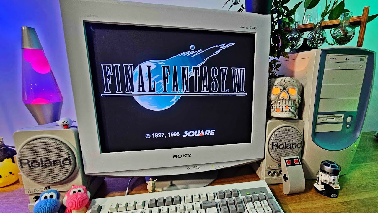 Final Fantasy VII on Windows 98: Pentium 4 + Sony Trinitron Multiscan E540 and Yamaha Midi