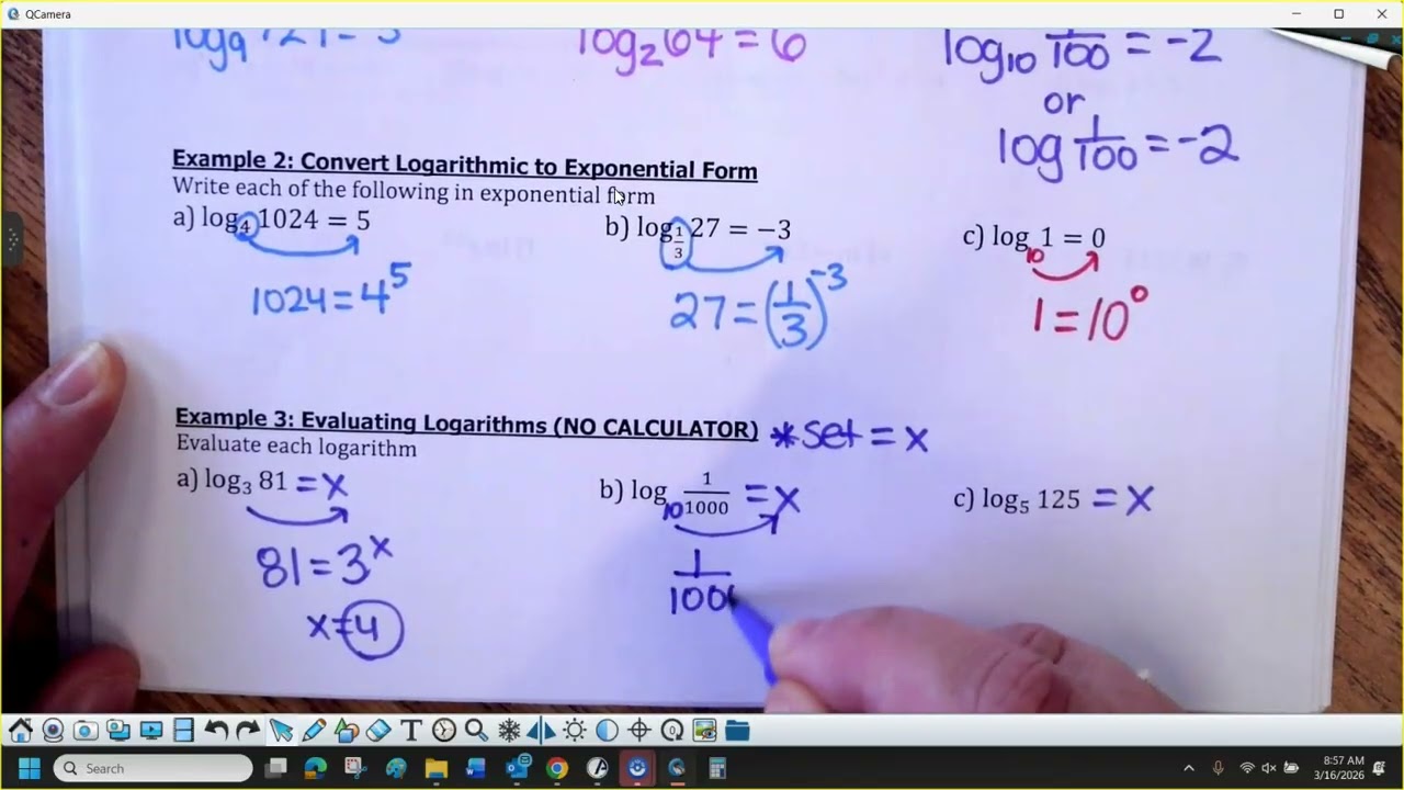 6-3(a) Notes (intro to logs)