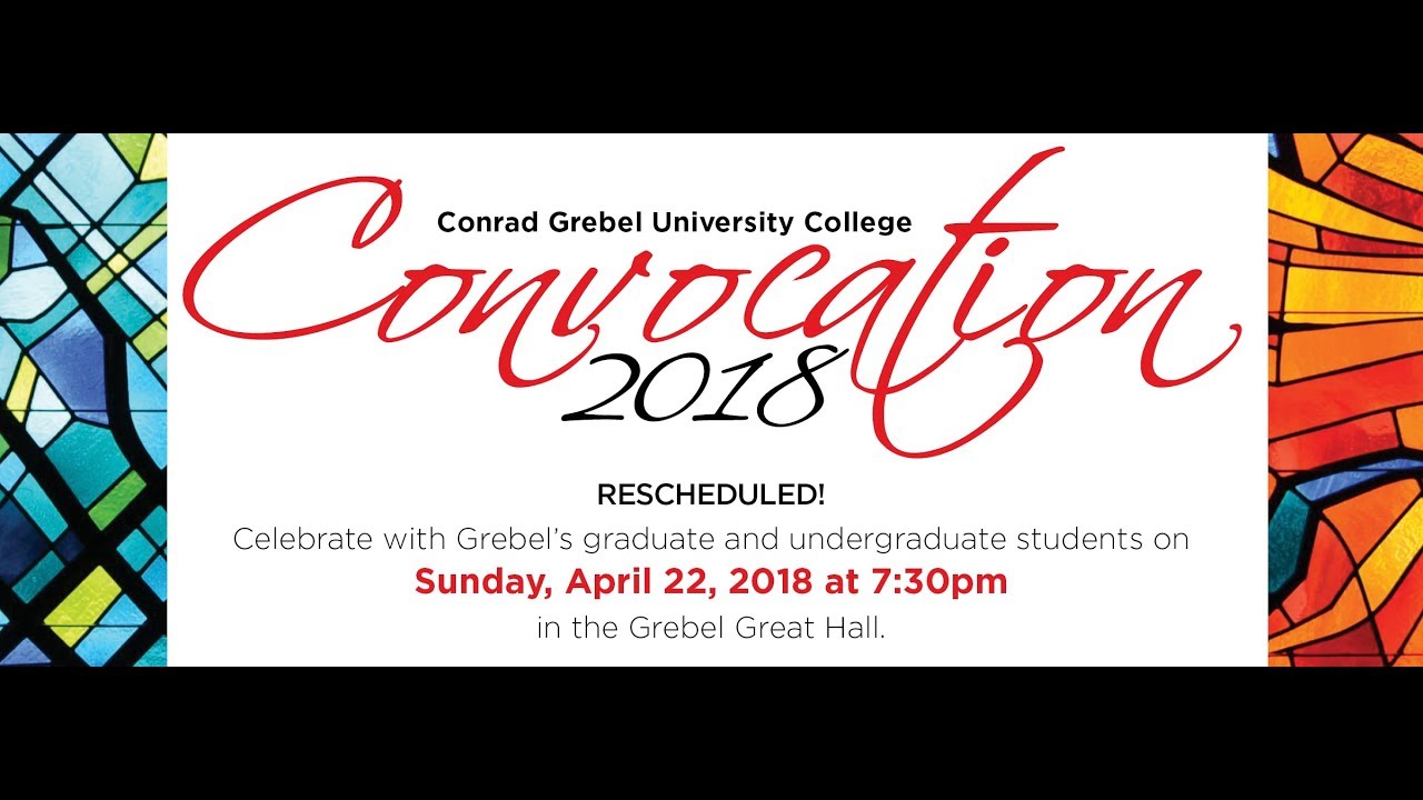Conrad Grebel Convocation 2018