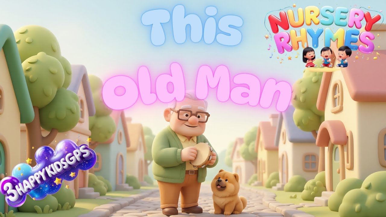 This Old Man | Counting Nursery Rhyme for Kids | 3HappyKidsGPS