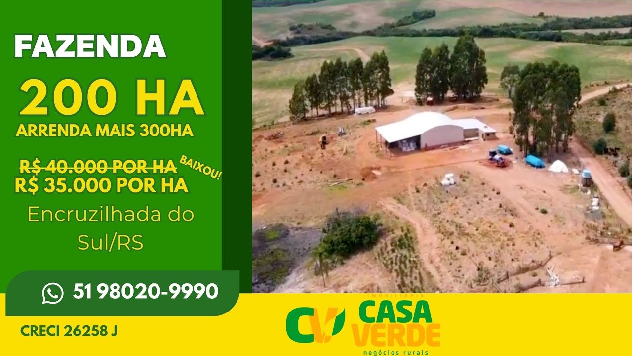 VENDE-SE | Fazenda 200ha Encruzilhada do Sul/RS