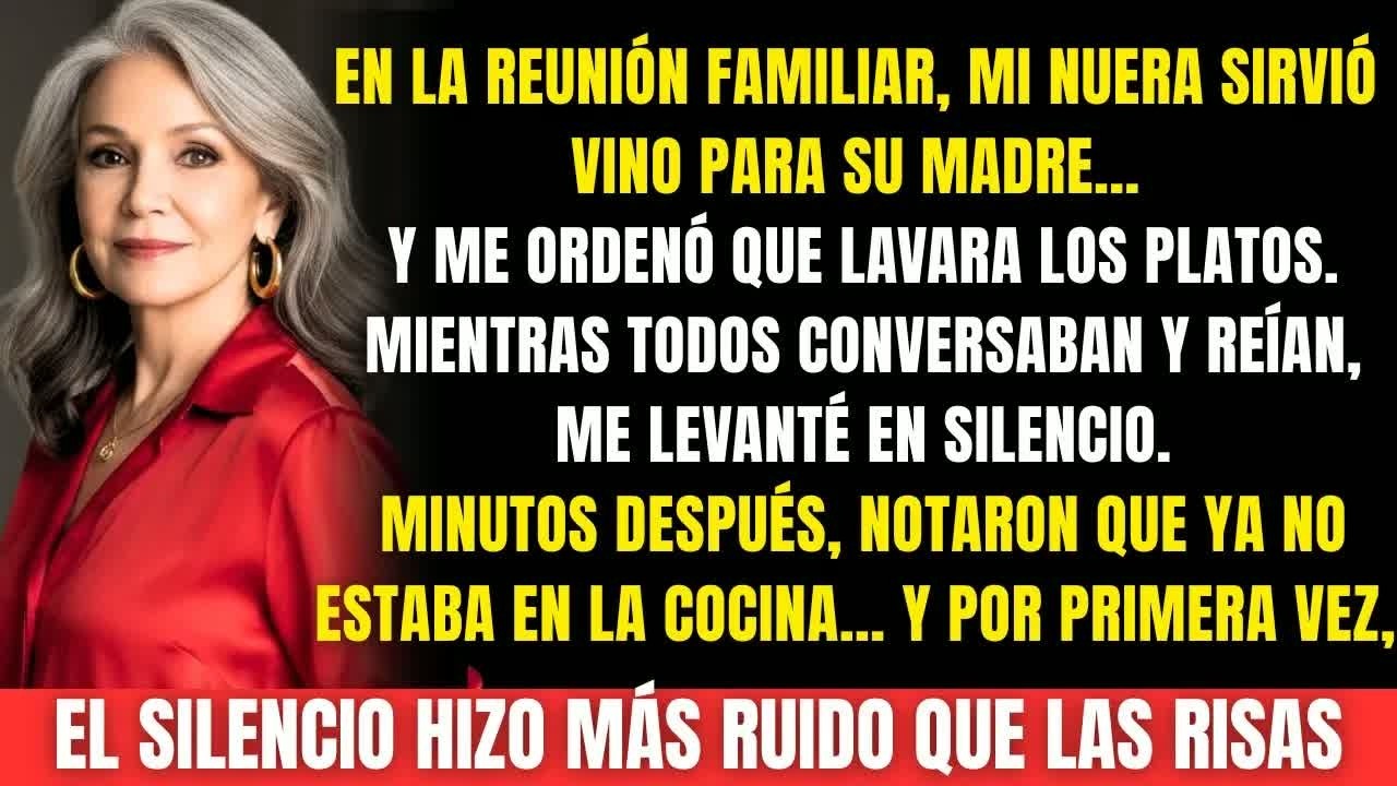 Mi nuera sirvió vino para su madre y me ordenó lavar los platos… nadie esperaba lo que hice después.