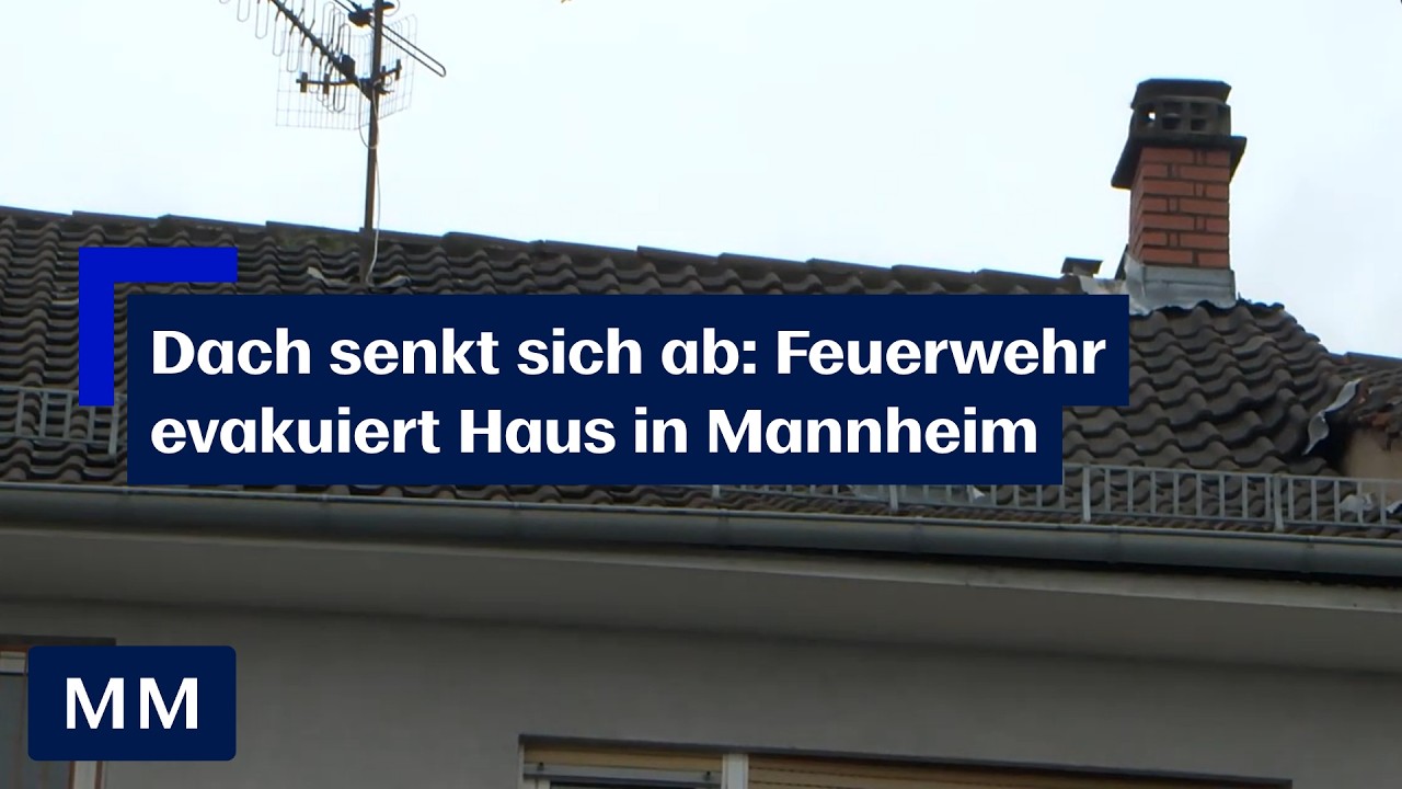 Dach senkt sich ab: Feuerwehr evakuiert Haus in Mannheim