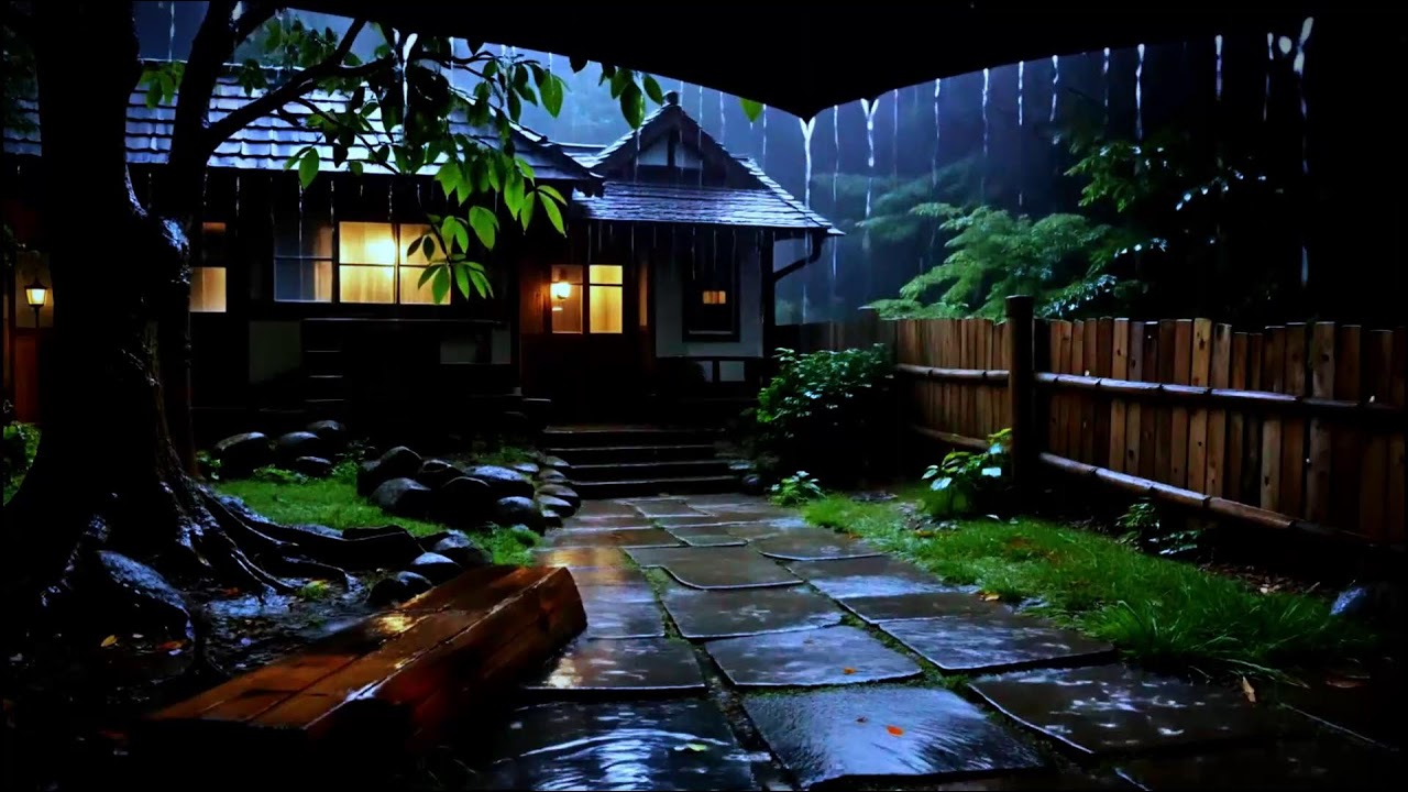 Cozy Rainy Night for Sleep | Relaxing Piano & Rain Sounds (10 Hours)