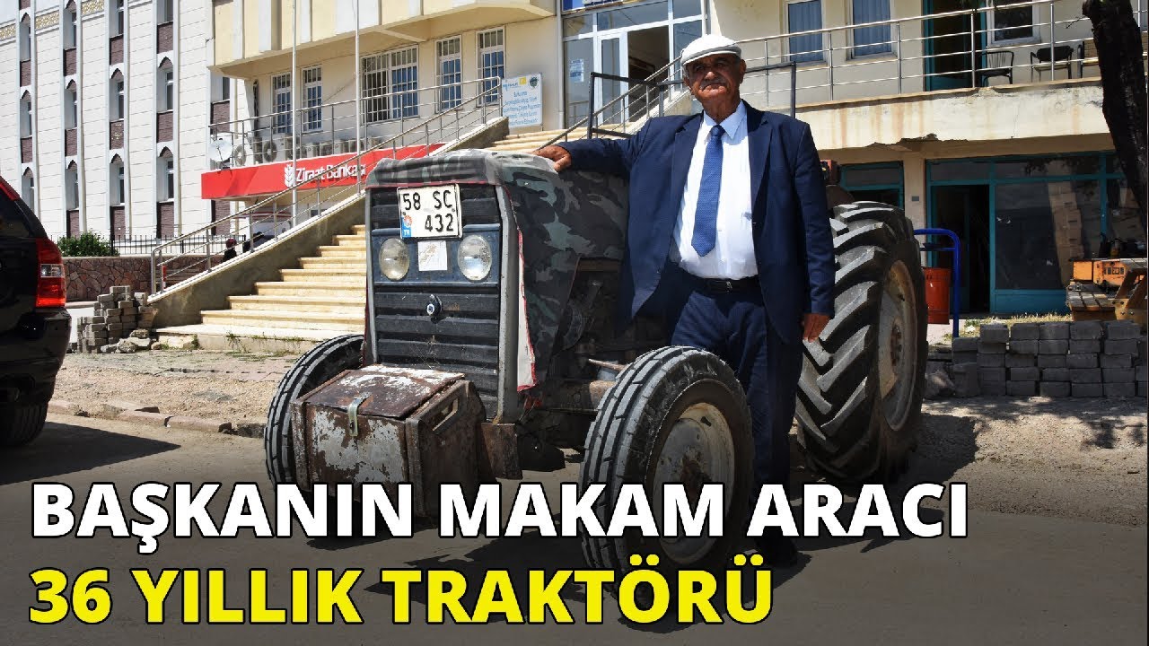 Başkanın makam aracı 36 yıllık traktörü