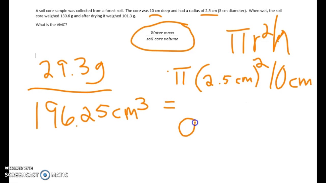 soil water calculations