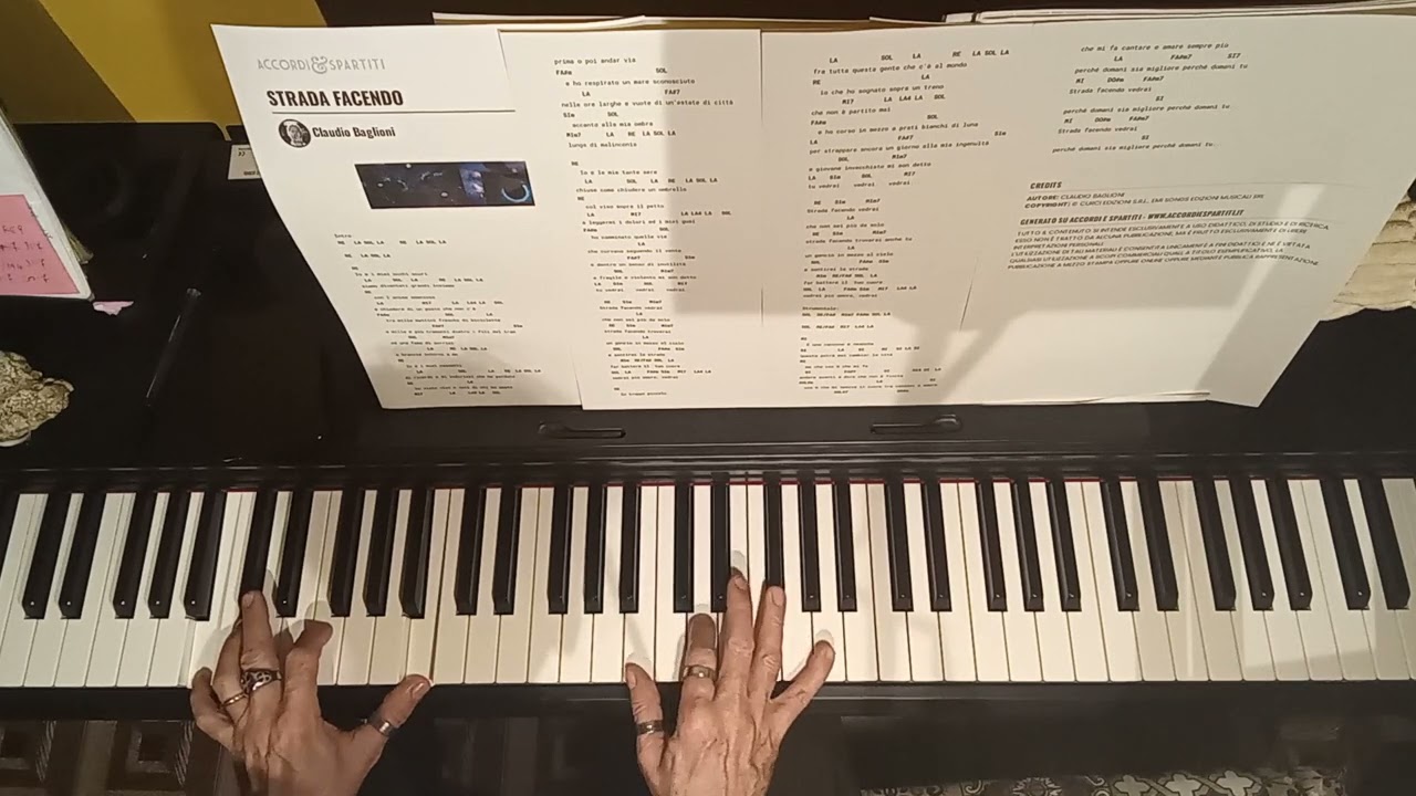 tutorial pianoforte strada facendo baglioni
