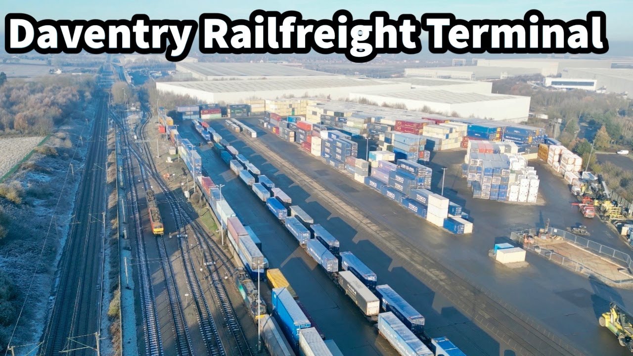 AERIAL VIEWS of Daventry Railfreight Terminal - DIRFT