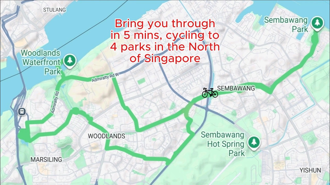Cycling to 4 parks in the North of Singapore (新加坡)
