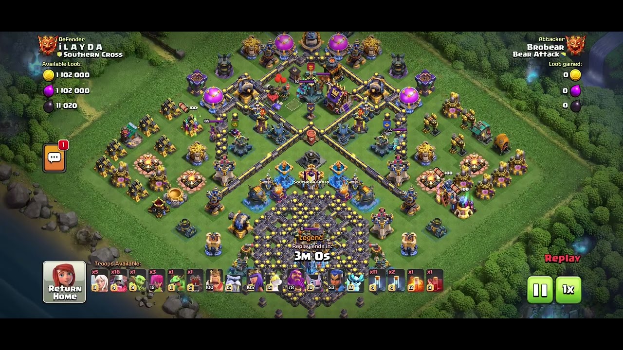 Th18 vs Th18 Legend League Thrower spam clear compilation